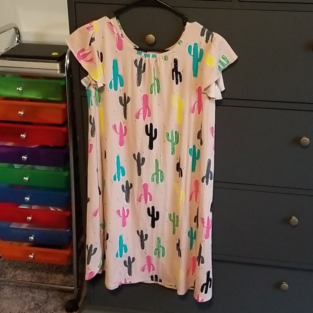 Dot Dot Smile Pink cactus dress